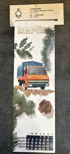 Rare ancien calendrier camions - rare,