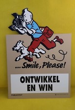 PUBLICITE TINTIN - PLV / SMILE PLEASE ONTWIKKEL EN WIN -1992- HERGE LICENSING