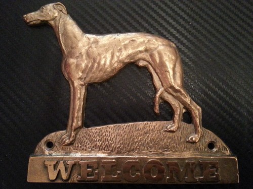 Plaque welcome whippet - plaque,