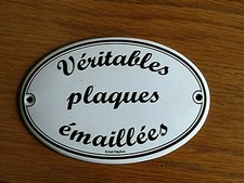 Plaque émaillée bombée