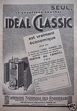 ADVERTISING NATIONAL COMPANY OF RADIATORS IDEALCLASSIC CENTRAL HEATING
