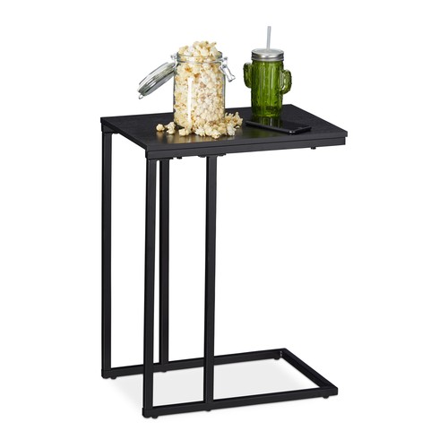 Table appoint noire meuble - d'appoint,