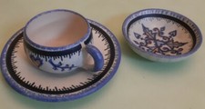 Lot Paul Fouillen Quimper Tasse Sous Tasse Coupelle