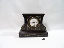ANTIQUE PENDULUM REVEAL NAPOLON III MARQUETRY NACRE CLOCK PENDULUM WATCH