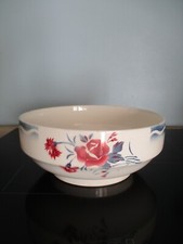 ANTIQUE DIGOIN SARREGUEMINES SALAD BOWL MODEL "NINA ROSA" EGP FRANCE