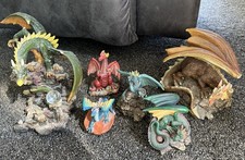 Summit Collection Dragon Figure Lot Resin Statue Dragons Lot 6.