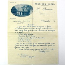 Courrier 1925 Dreux hôtel