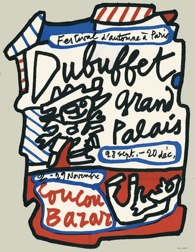 Jean dubuffet affiche - jean, coucou