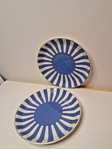 Paire petite assiette bleu - petite, /