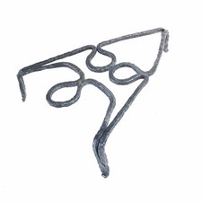 Antique 18th Century Wrought Iron Holder Folk Art Iron Rest 7