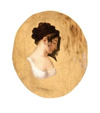 Louis-Leopold Boilly - Profile of a Young Womans Head, A1 Print