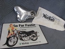 Norton motorcycle cover, shop towel, sign Commando