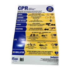 CPR Pool Sign 2025 updated DRSABCD PVC Swimming Pool Safety Sign - Aussie Gold