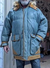 Manteau d'hiver Homme, CUIR de veau, bon état, taille Medium, ONE TOP, FINLANDE