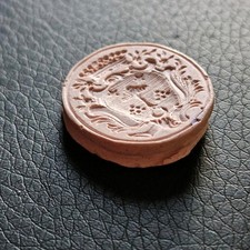 Empreinte sceau famille de haut rang France ? à étudier armes noblesse plâtre