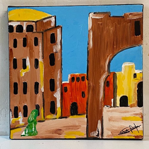 Tableau acrylique orientaliste - tableau,