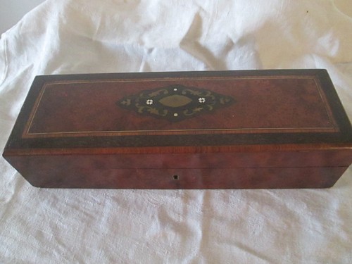Ancienne boite bois - ancienne, gants