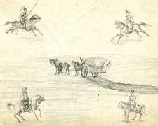 Cavalier Cheval People Charrue