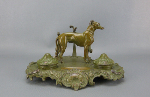 Superbe encrier zinc art - encrier, d'art