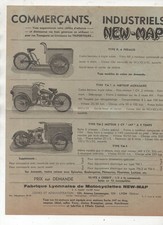 (motorcycle), old advertising papers: scooters NEW MAP (Lyon) (P46401)