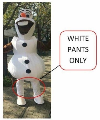 Olaf bonhomme blanc pantalon - olaf,
