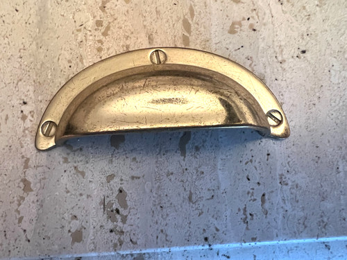 Poignée coquille bronze - bronze, pour