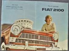 1960-1961 Fiat 2100 Sales Brochure Folder Sedan Wagon Nice Original