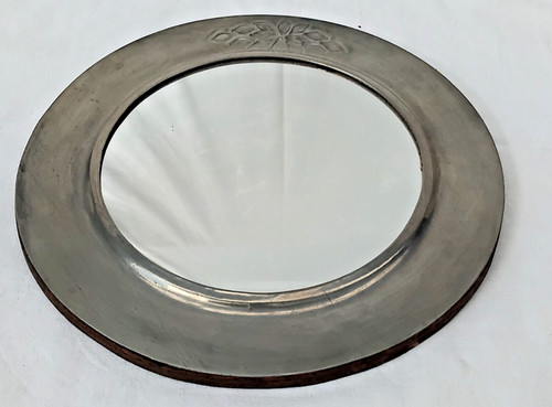 Ancien miroir mural rond - mural,