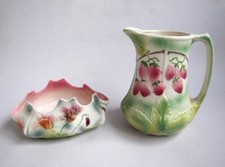 Pichet 7332+ Corbeille 8422 en Barbotine de St Clément France