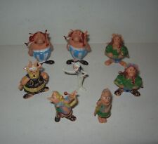 ASTERIX & OBELIX, 8 FIGURES, VGC, HUILOR SERIES (6/12), ADVERTISING, VINTAGE 1967