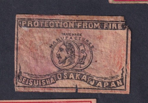Antique match tag - tag, japan