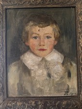 Tableau Ancien Portrait Enfant