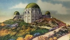 Planetarium Hollywood CA Postcard California Linen Astronomy