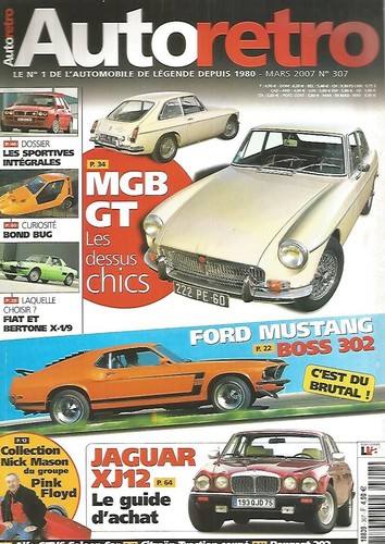 Auto retro 307 - mgb, gt
