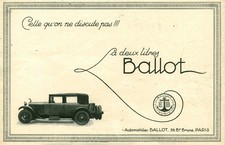 Publicité ancienne voiture