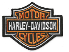 Harley Davidson Bar & Shield Patch Iron On Emblem Sign 13.0 x 10.0cm