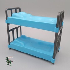 Playmobil lit double lit superposé-matelas bleu-cabane forêt-caserne de pompi...
