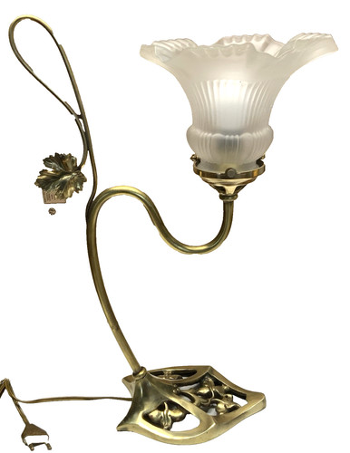 Jolie ancienne lampe bronze - lampe, en