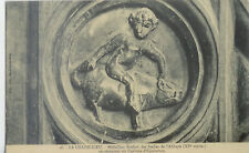 Old postcard-43-LA CHAISE-DIEU carved medallion of stalls 