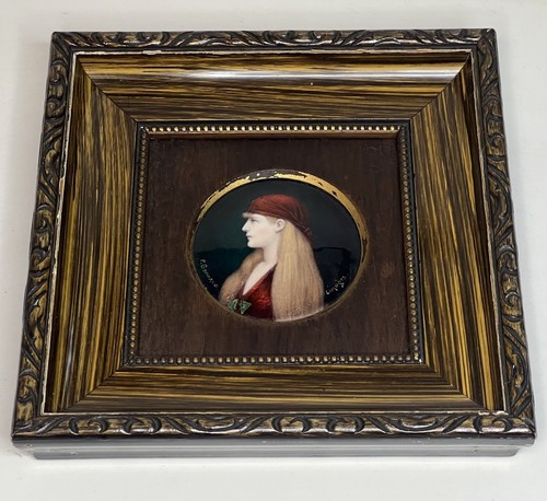 Ancien cadre miniature émaux - ancien,