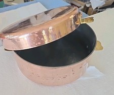 COPPER POMMES ANNA SAUCE PAN MAUVIEL FRANCE SUR LA TABLE 2 PART HEAVY WEIGHT