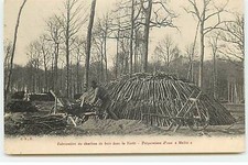 HAUTMONT - Manufacture of charcoal in the forest - Preparation of a Meû