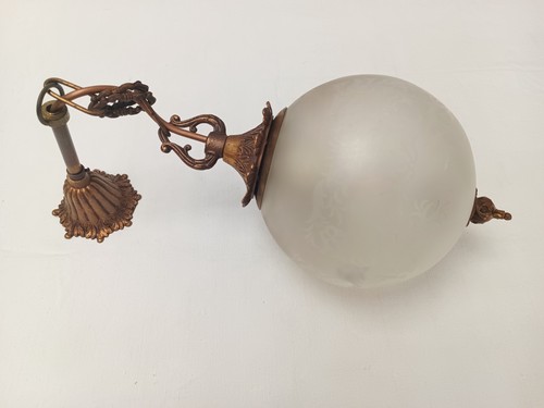 Lustre ancien bronze globe - ancien,
