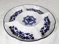 Plateau de service apéritif à compartiments vintage