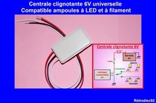 Centrale clignotante électronique 6V universelle pour clignotants LED auto moto