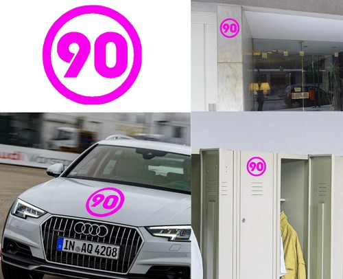 Numero stickers découpe - numero, 90,