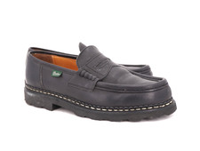 $550 | PARABOOT REIMS LOAFER US 9 UK 8 BLACK LEATHER NORWEGIAN FRANCE