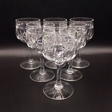 Service six verres à vin blanc cristal taillé Val Saint Lambert modèle Cordoba