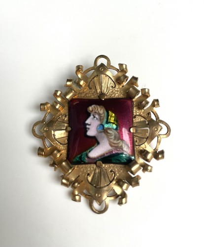 Ancien broche email limoges - ancien,