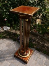 Mahogany Sculpture Harness Gold Brass Columns Furniture Napoleon III 19th Century